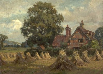 Bletchworth Quarry, katsottuna Lower Lane Cottagesista, Dorking, Surrey, 1915 tekijältä William Teulon Blandford Fletcher